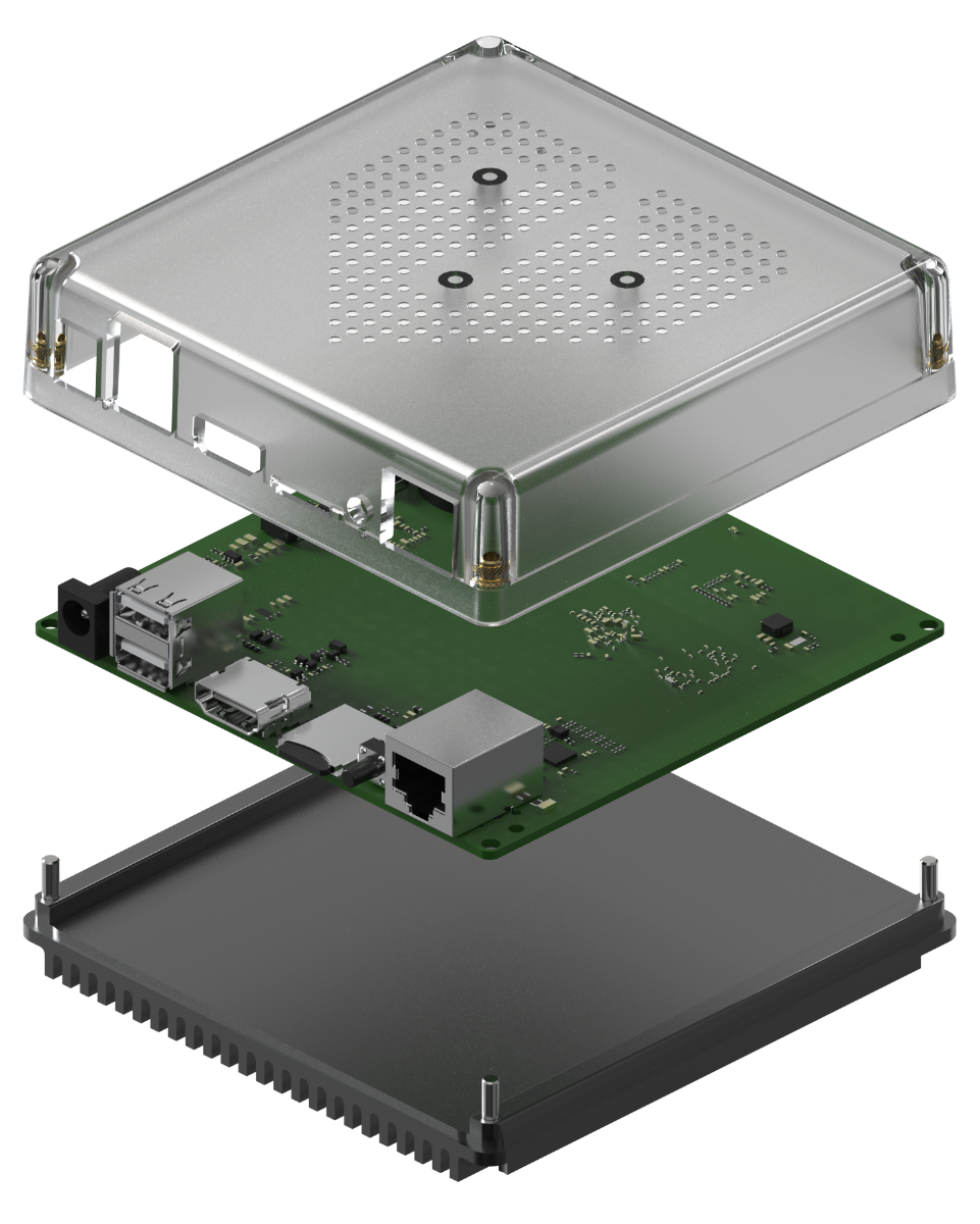 Exploded view of Home Assistant Green