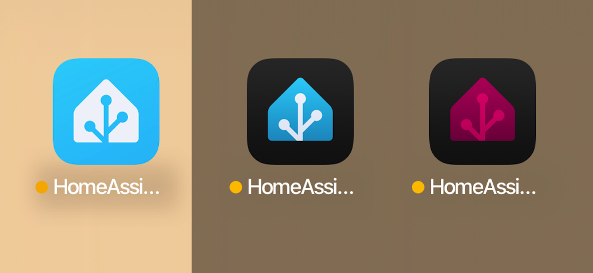 Dark and tinted variants are available for the main App Icon and some custom icons