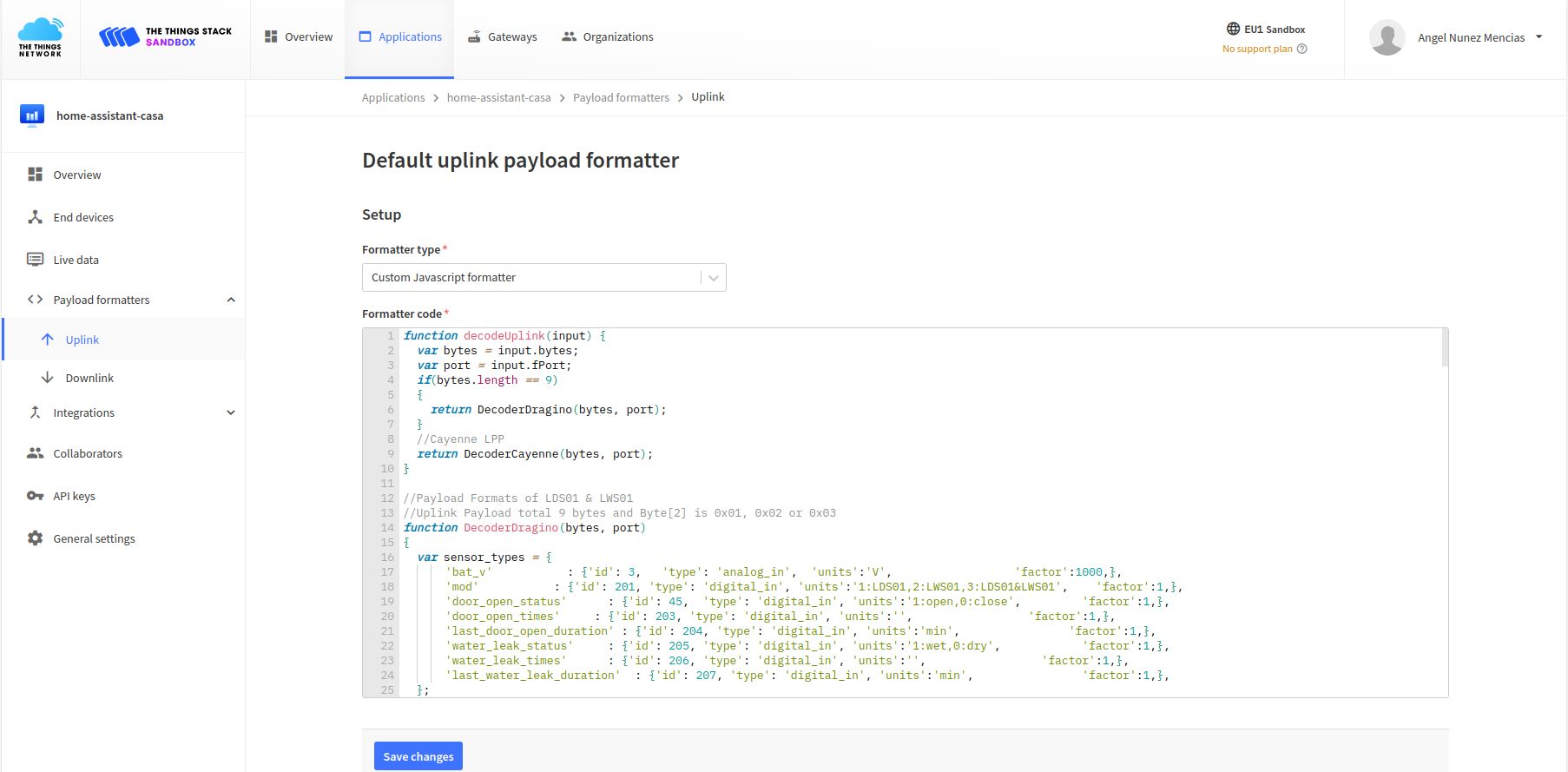 Payload Formatters